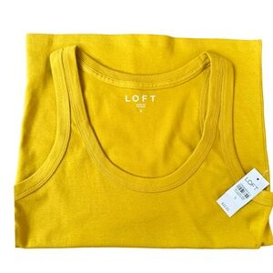 NWT LOFT Mustard Yellow Tank